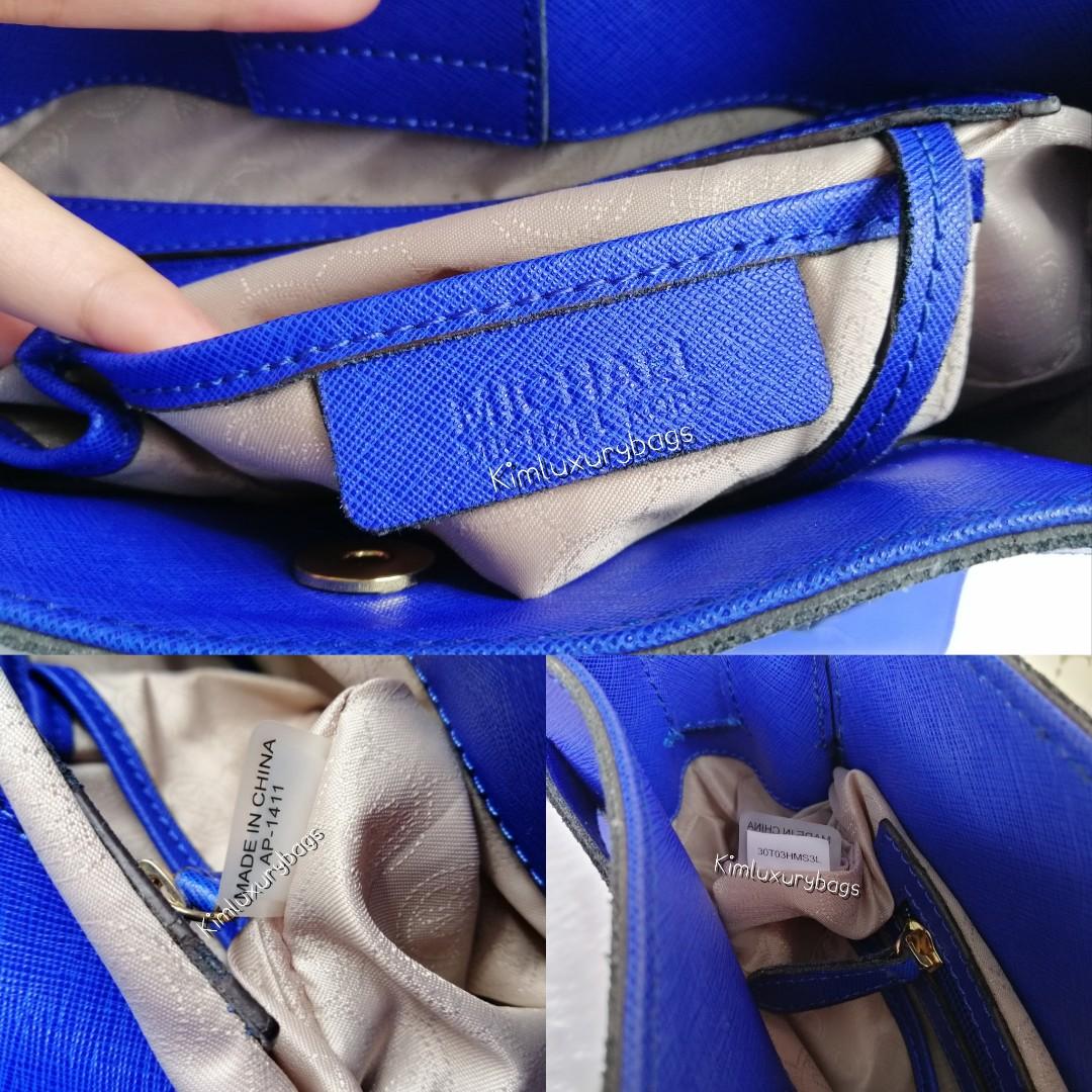 Authentic Michael Kors Mk Hamilton Large Electric Blue Bag, Luxury, Bags &  Wallets on Carousell