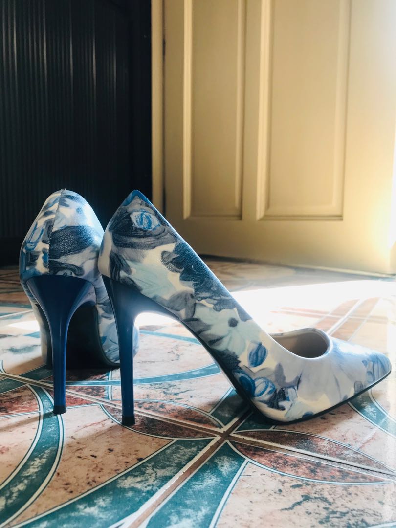 floral stiletto heels