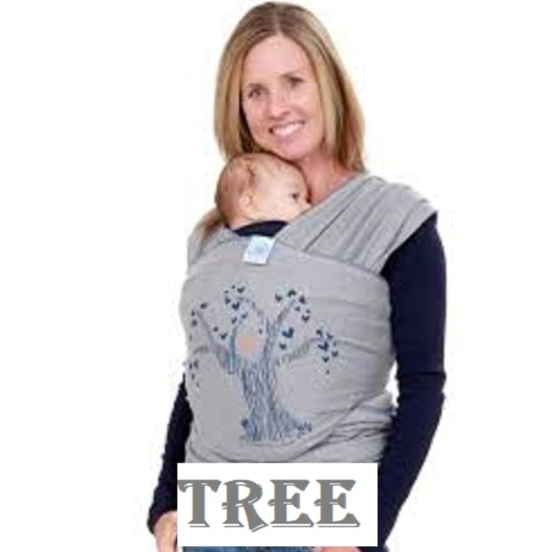 BN Authentic Moby Cotton Stretchy Wrap - Tree Design, Babies & Kids ...