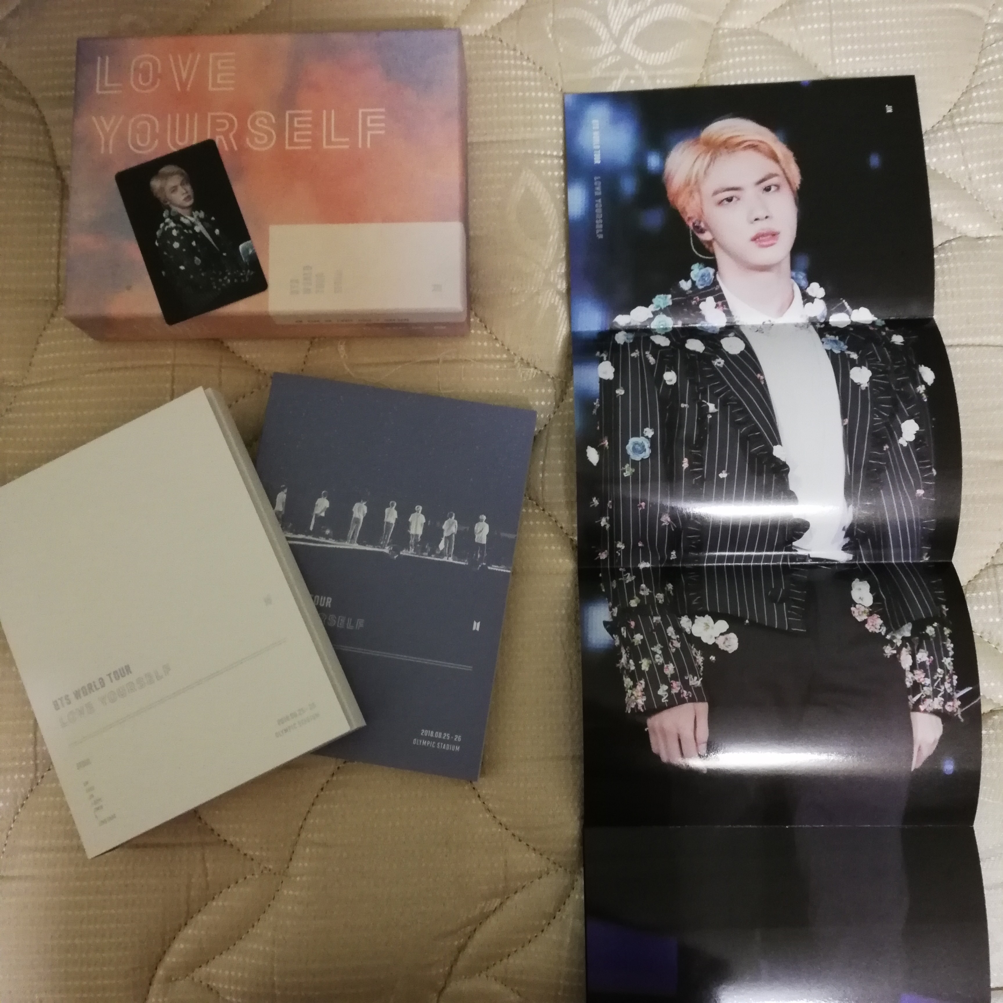 BTS Love Yourself in Seoul DVD with Jin Poster and Photocard 
