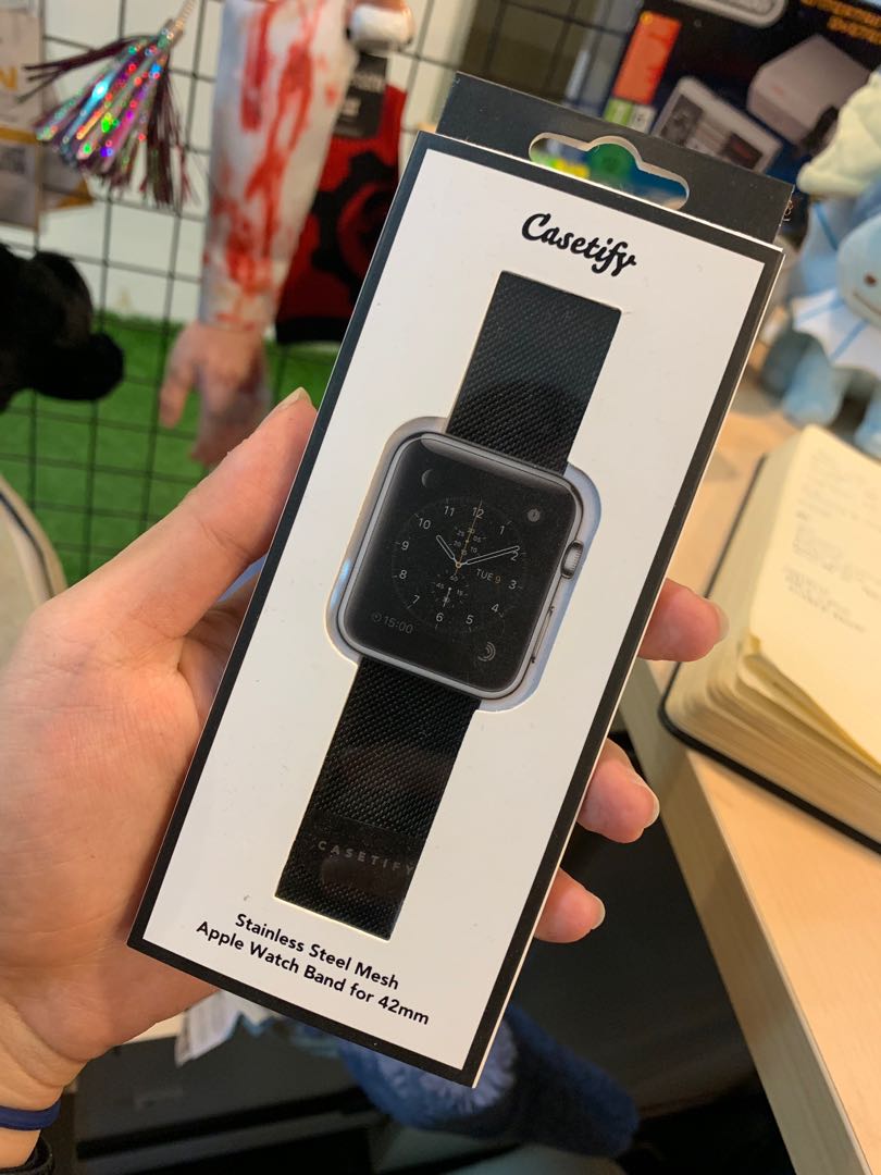 Casetify Apple watch band stainless steel mesh 42mm Mobile Phones Gadgets Wearables Smart Watches on Carousell