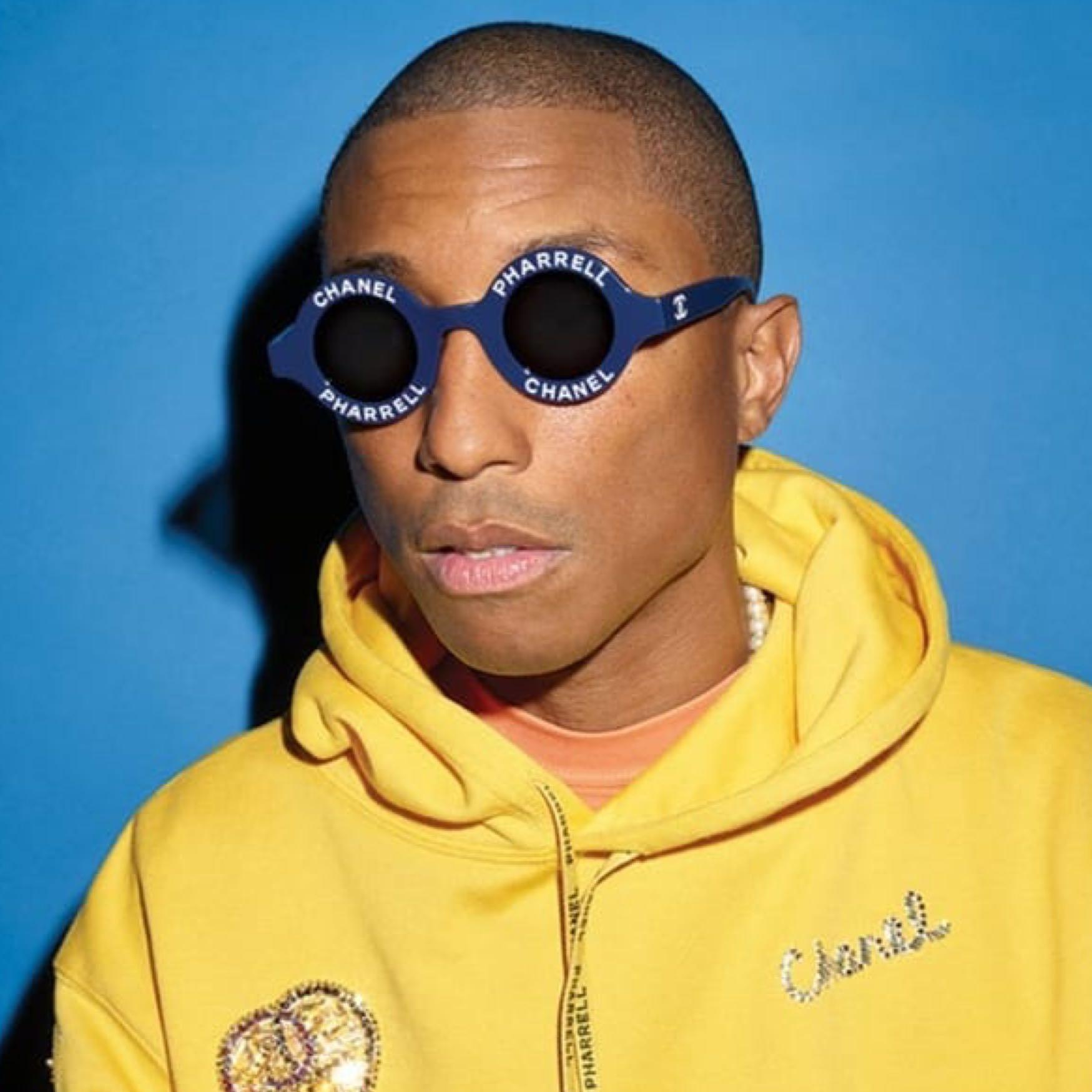 Chanel x Pharell Gold Round Sunglasses - Blue Spinach
