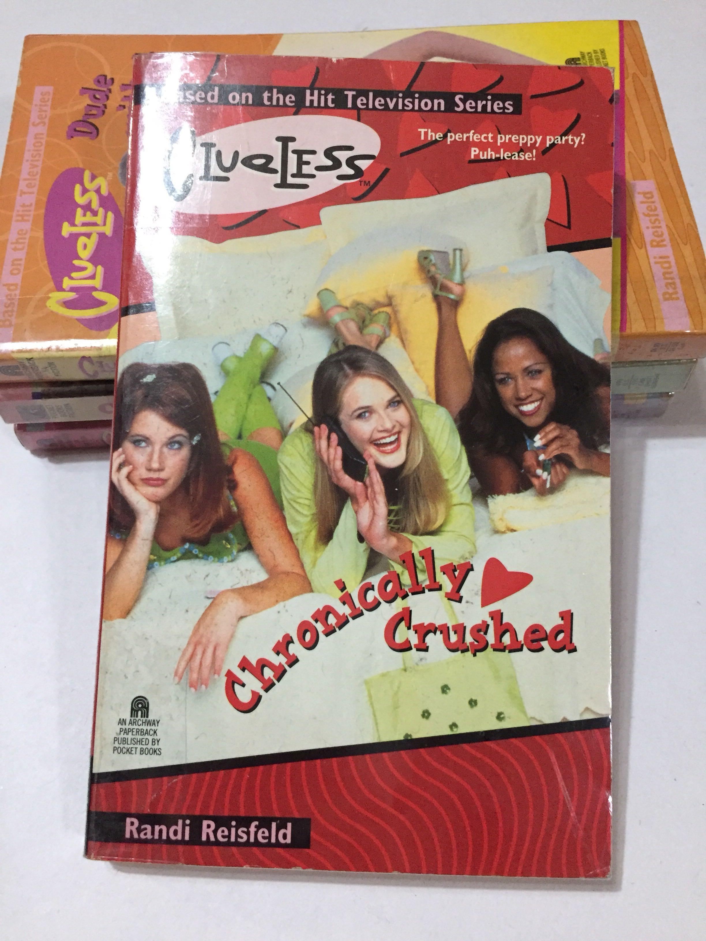 Take All 4 Clueless Books (Category: Storybooks) located in Cebu City. Submitted by beyondbasicsph (Listing ID 223293822, Image 3). Description: Excellent Condition Sold as Set of 4 Clueless Books: -Chronically Crushed -An American Betty in Paris -Cher and Cher Alike -Dude with a Tude Php 240 + shipping fee .