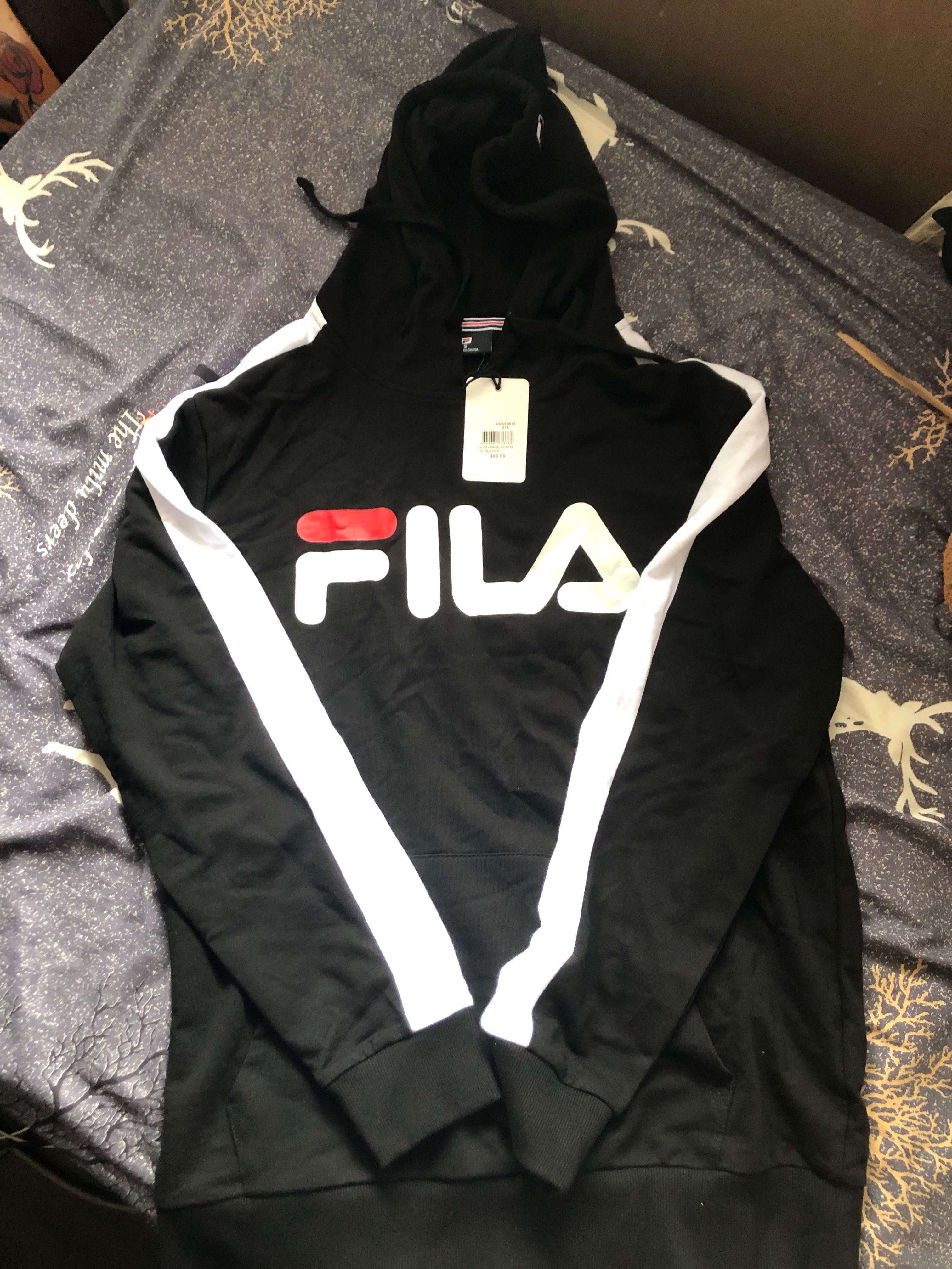 fila black and white jacket