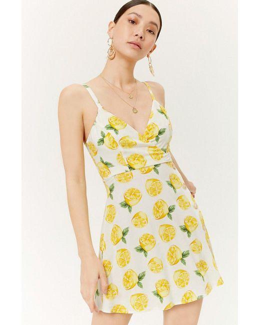 Lemon print best sale dress forever 21