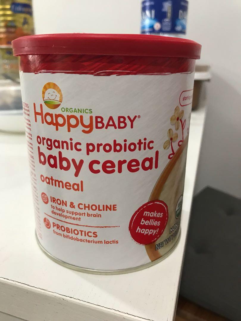 Happy baby probiotic oatmeal cereal online