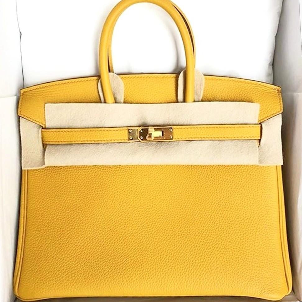 Hermes Birkin 25 Gris Etain Togo in RGHW, Luxury, Bags & Wallets on  Carousell