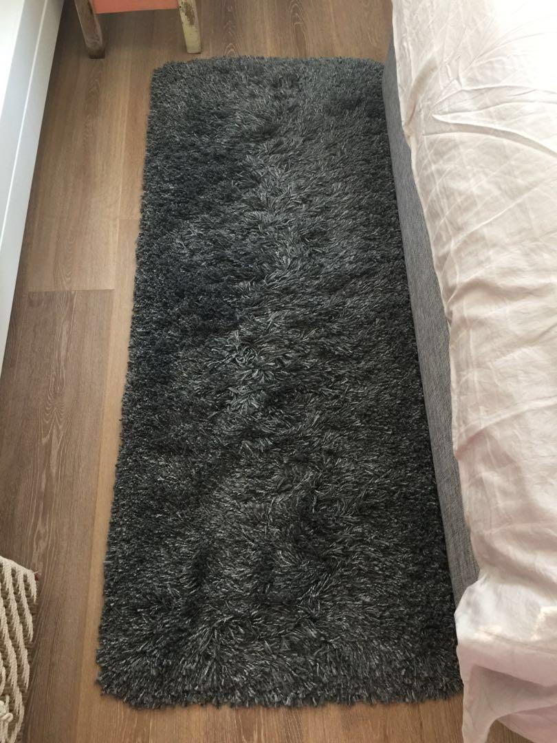 Ikea High Pile Shag Rug Furniture Home Decor Cushions Linen On Carousell