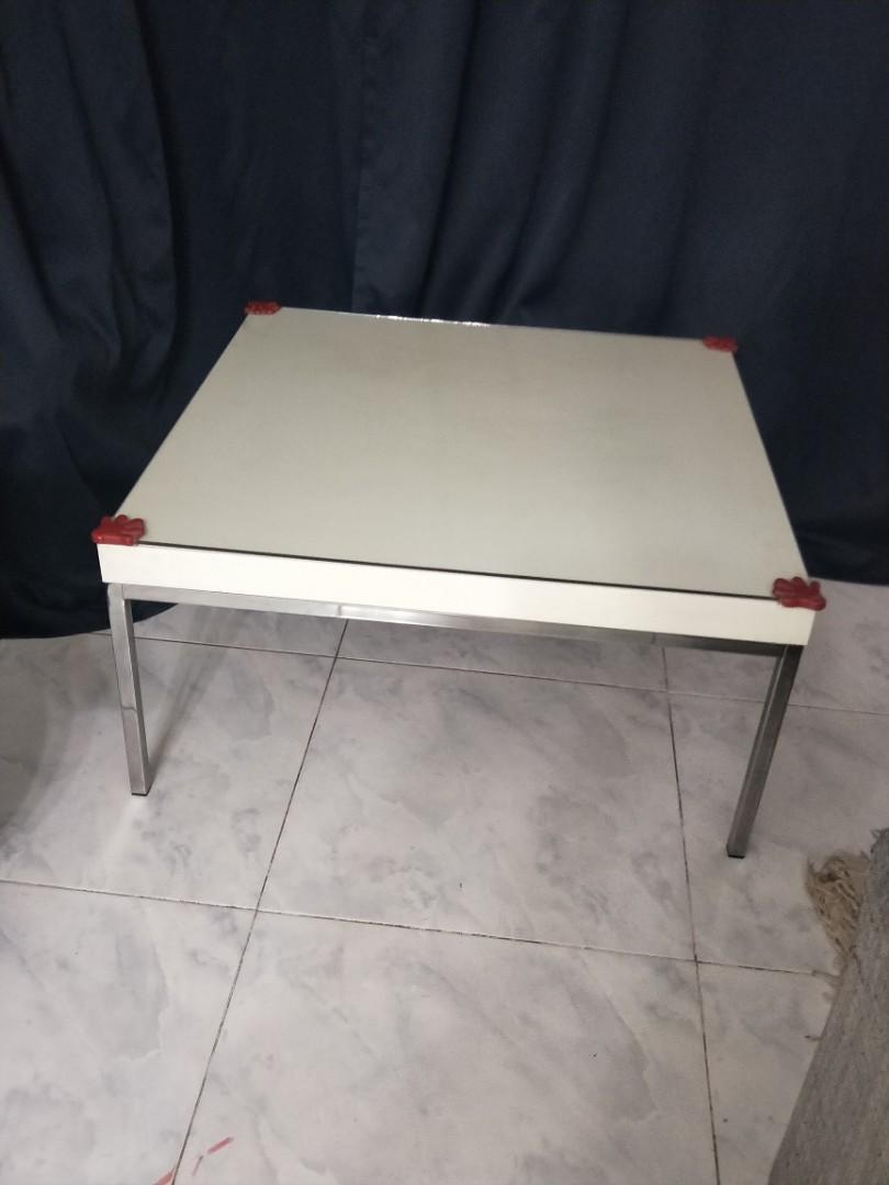 ikea KLUBBO coffee table with glass top, Furniture & Home Living