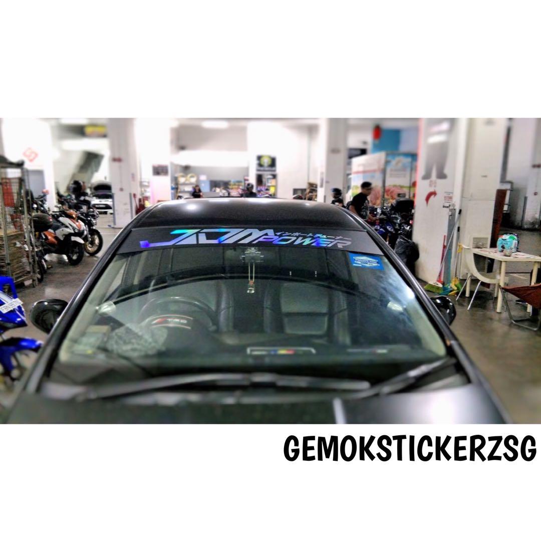 Jdm Custom Sunshade Decal Car Accessories Accessories On Carousell