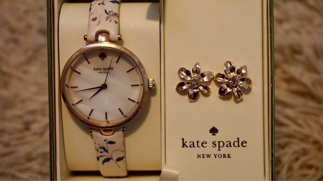 kate spade watch and earring set