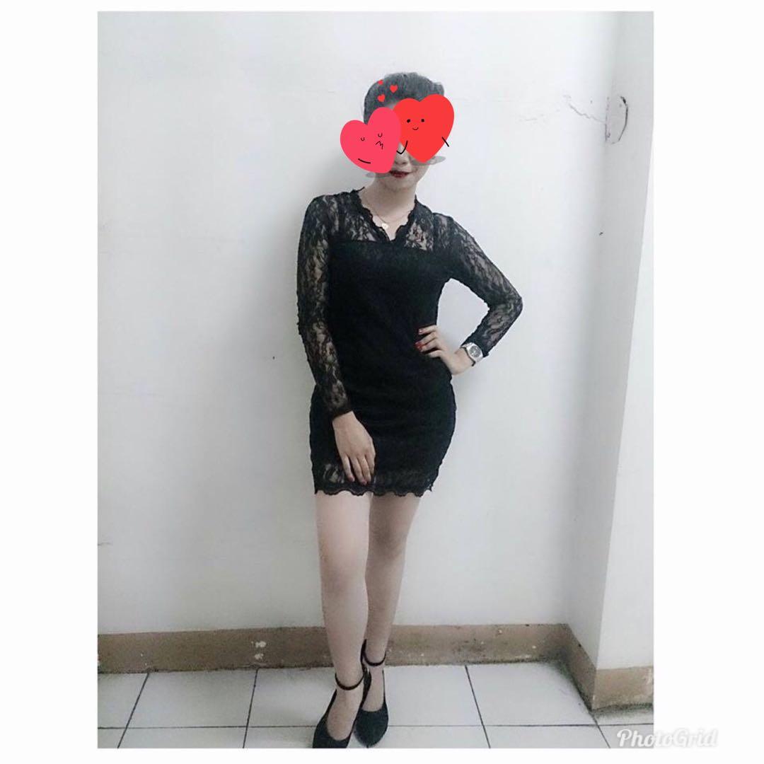 long sleeve event dress