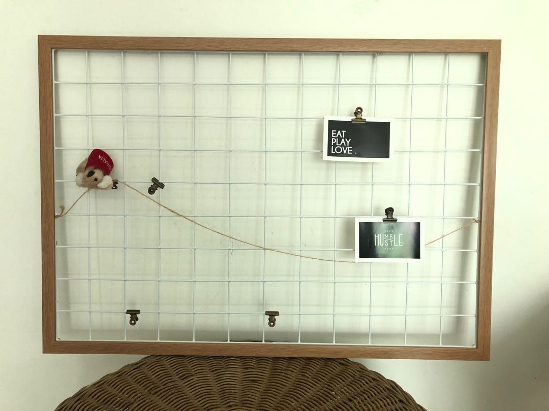 Metal Wall Grid Wire Mesh Memo Board Scandi Decor Home Furniture Home Decor On Carousell