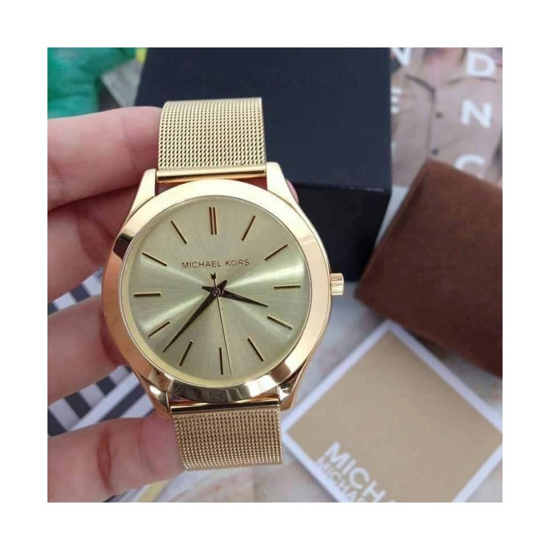 Michael Kors Slim Runway Gold Women s Watch MK3282 Women s Fashion Watches Accessories Watches on Carousell