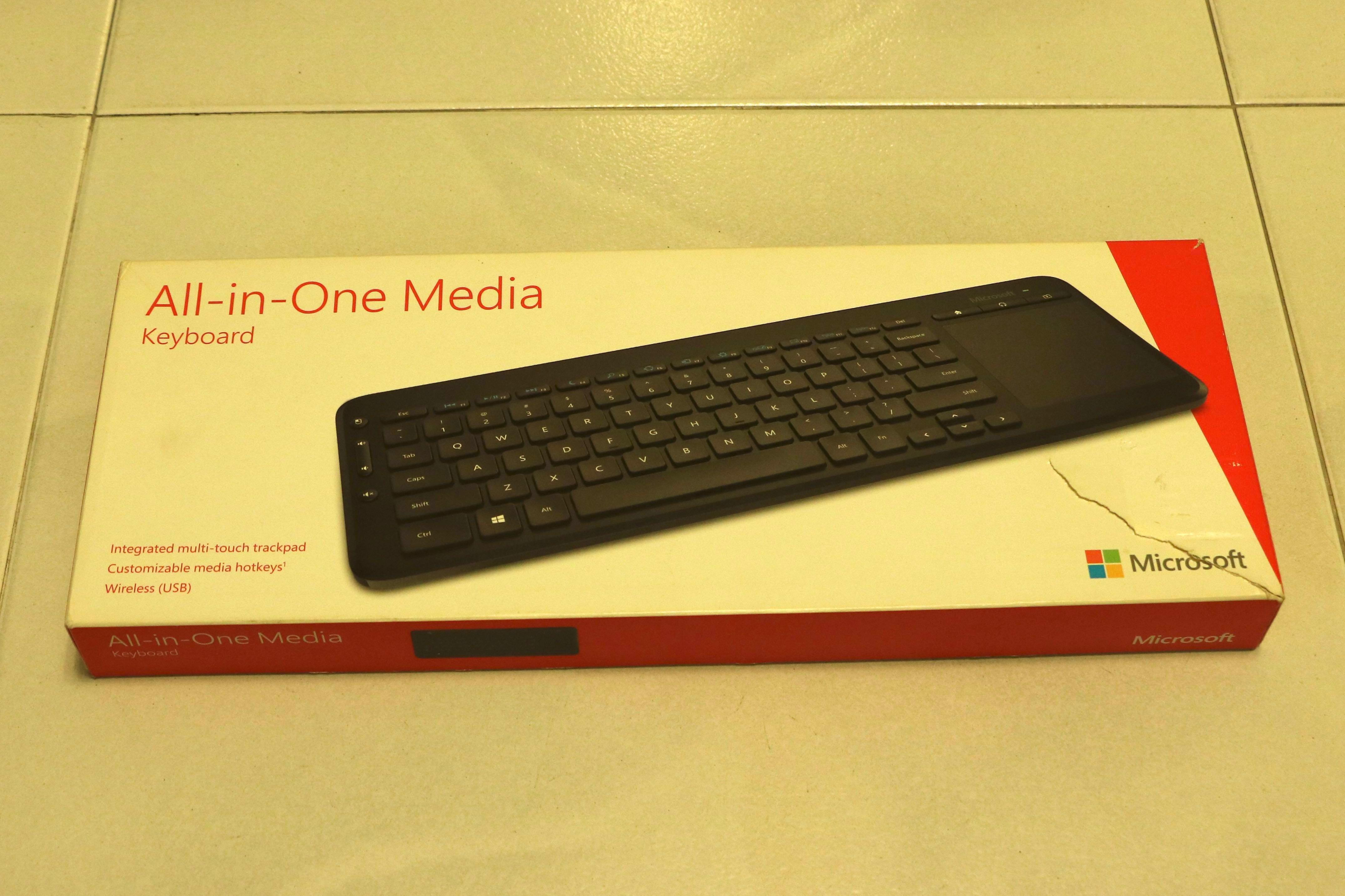Microsoft All In One Media Wireless Keyboard Electronics Computer Parts Accessories On Carousell