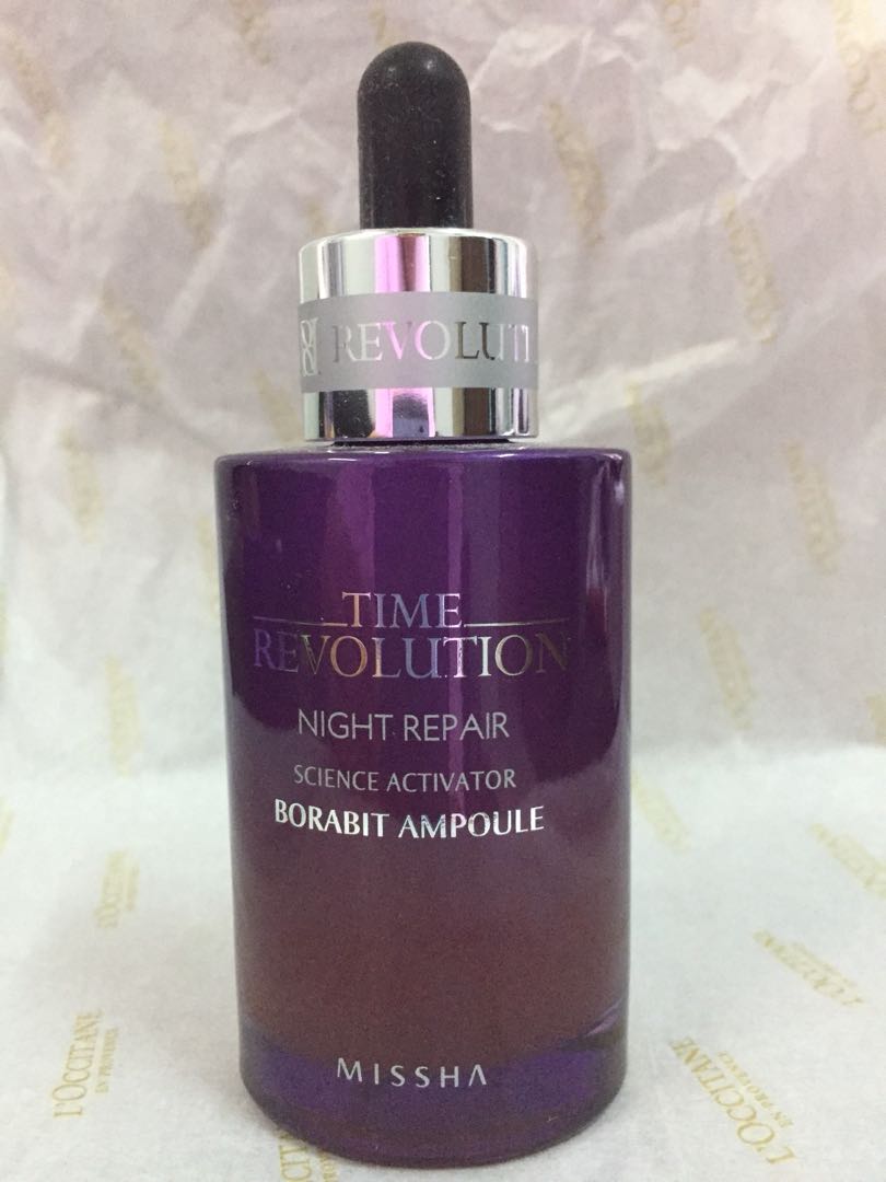 Missha Time Revolution Night Repair New Science Activator Borabit Ampoule 50ml, Beauty