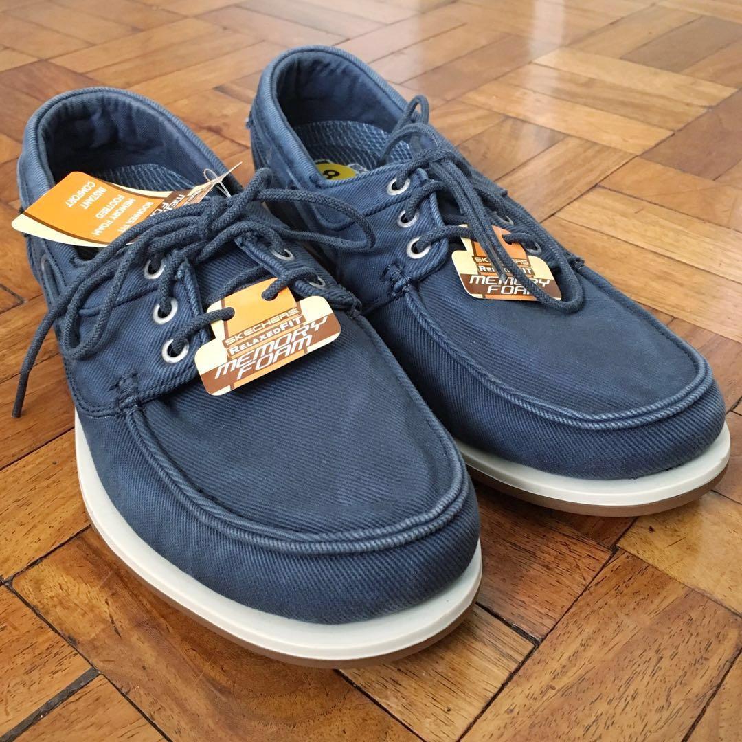 NEW! Skechers Men's Navy Blue Relaxed 