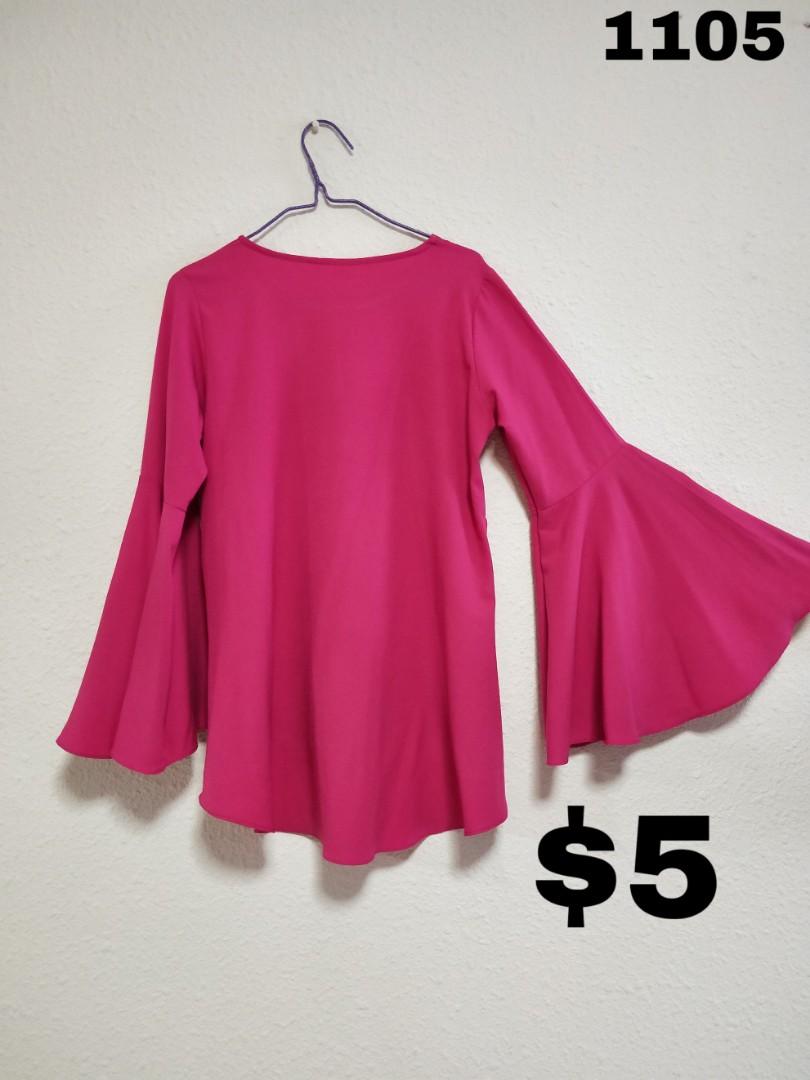 Pink top. Blue Dress vietnam style(Ao Dai). Blue kurung., Women's