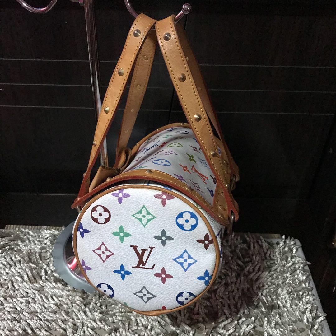 Preloved. LV Papillon White Multicolor (Japan), Luxury, Bags