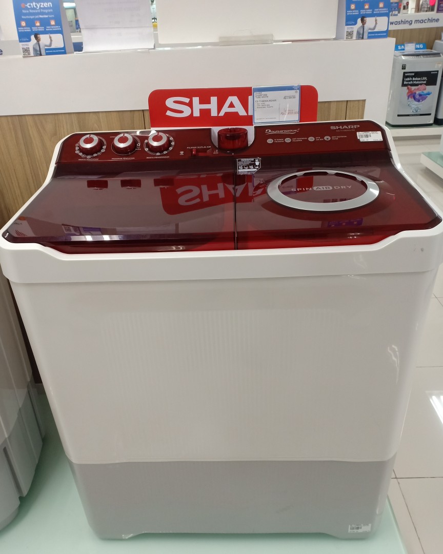 Promo Kredit Kredit Mesin Cuci Sharp 2Tabung 14Kg, Dp 0% *Gratis 1x Cicil