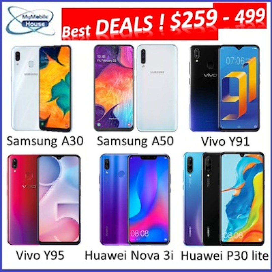 Samsung Galaxy A30 Samsung Galaxy A50 Vivo Y91 Vivo Y95 Nova 3i Huawei P30 Lite Vivo V15 Electronics Others On Carousell