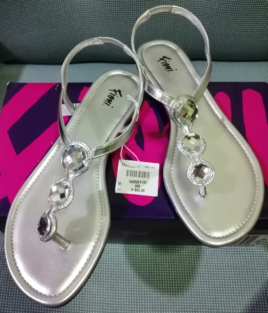 silver sandals flat payless