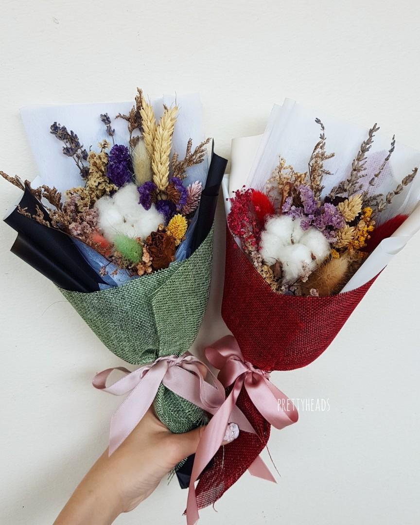 Single Cotton Dried Flower Bouquet Hobbies Toys Stationery Craft Flowers Bouquets On Carousell