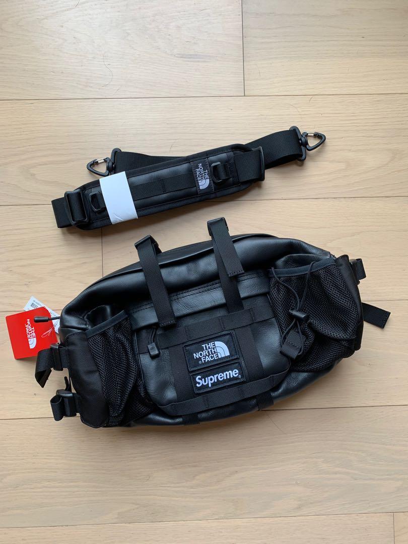 supreme the north face leather waist bag