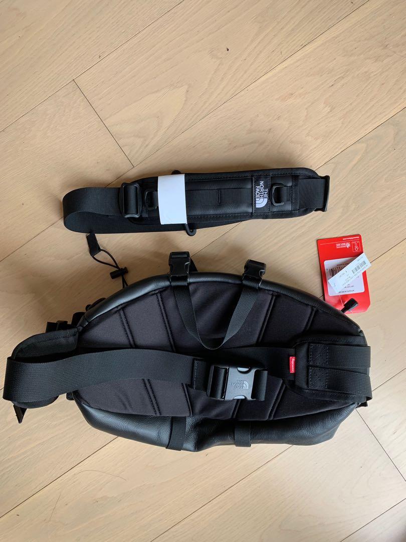 supreme x the north face leather mountain waist bag
