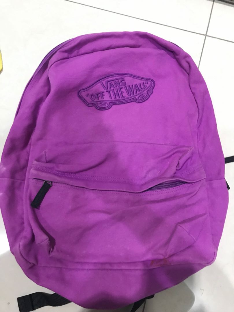 Vans purple bag, Fesyen Pria, Tas 