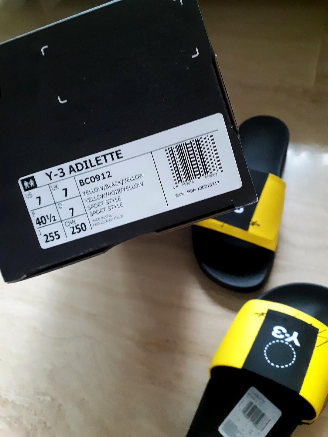 Y3 slides yellow top