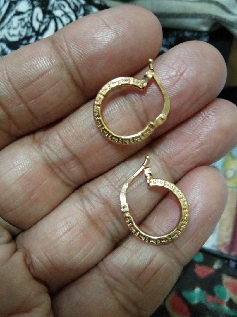 18k saudi gold loop earing Women s Fashion Jewelry Organizers