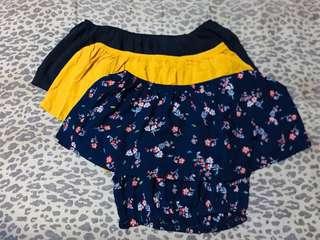 OFF SHOULDER, TIE TOP, CROPTOP, STRING TOP