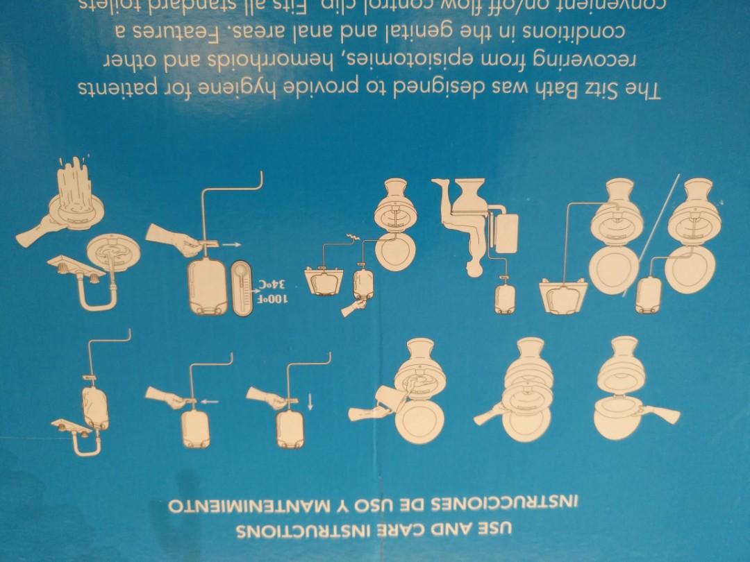 (全新) carex sitz bath 坐浴盆 緩解身體下部的不適和疼痛, 健康及營養食用品, 牙套，支撐器和保護器 Carousell