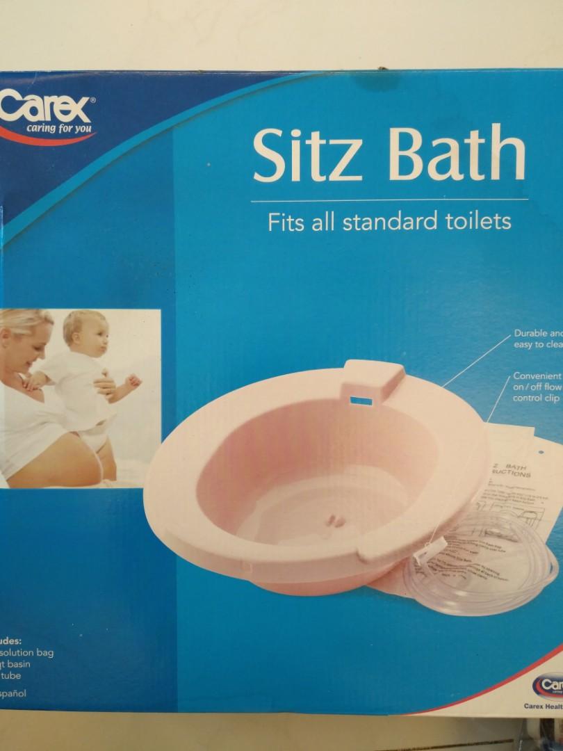 (全新) carex sitz bath 坐浴盆 緩解身體下部的不適和疼痛, 健康及營養食用品, 牙套，支撐器和保護器 Carousell