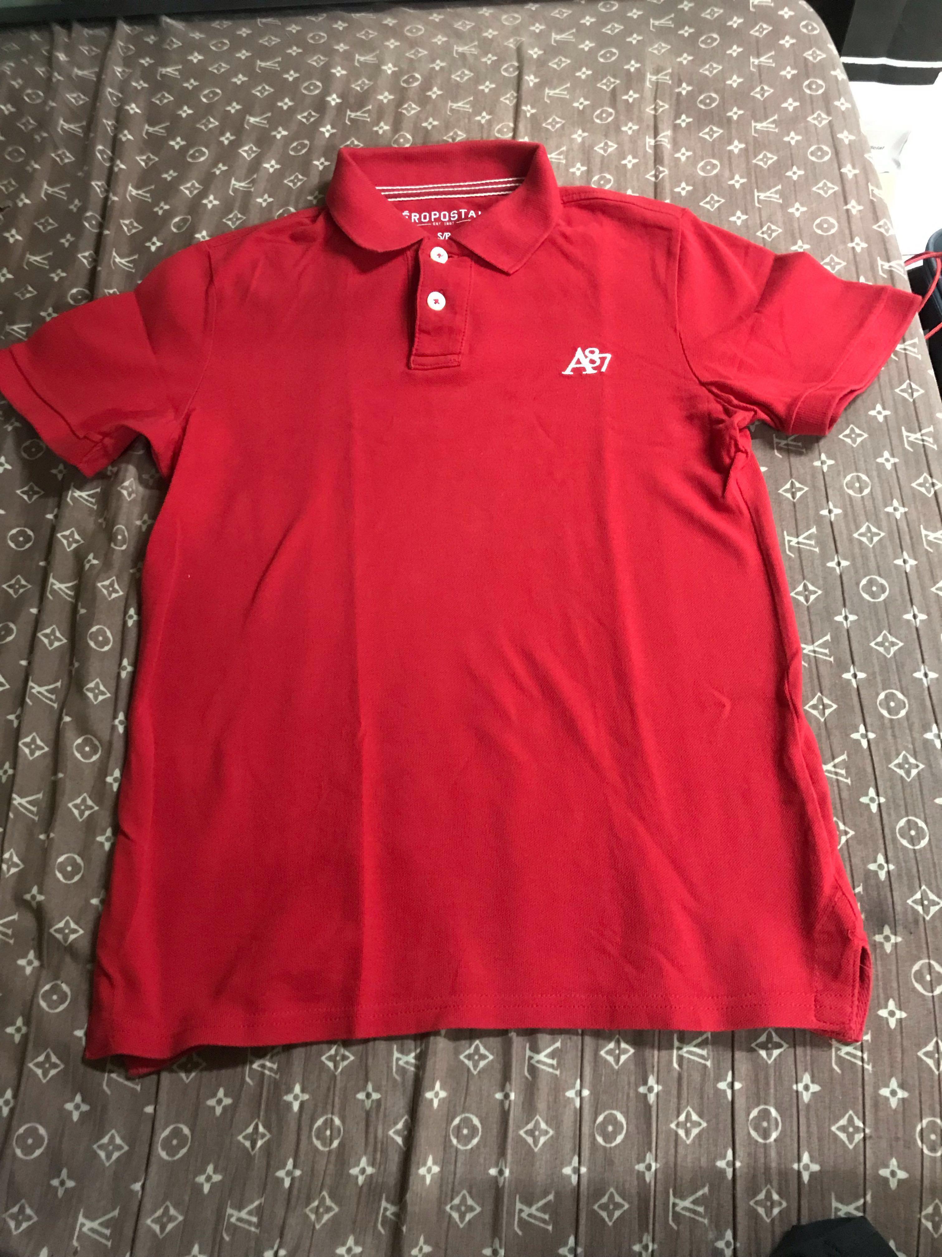 Aeropostale red polo shirt (S), Men's 