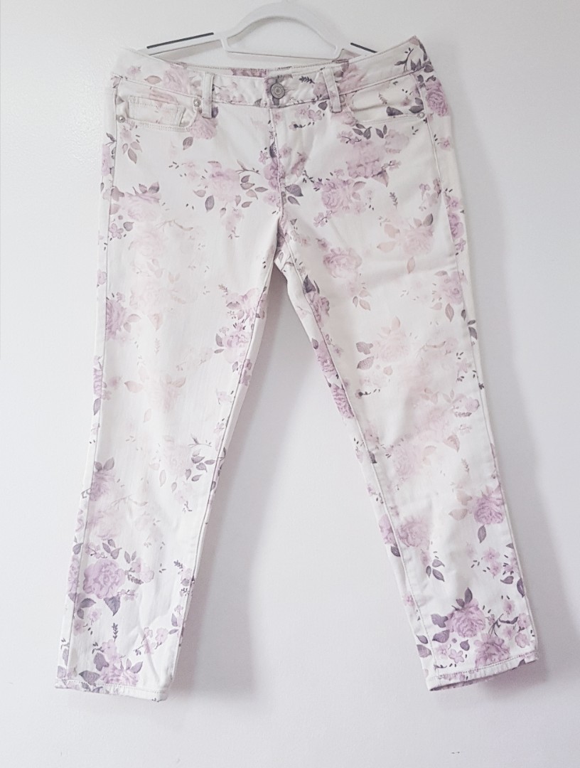 american eagle floral jeans