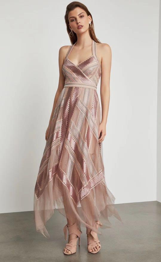 Bcbg rose gold dress online