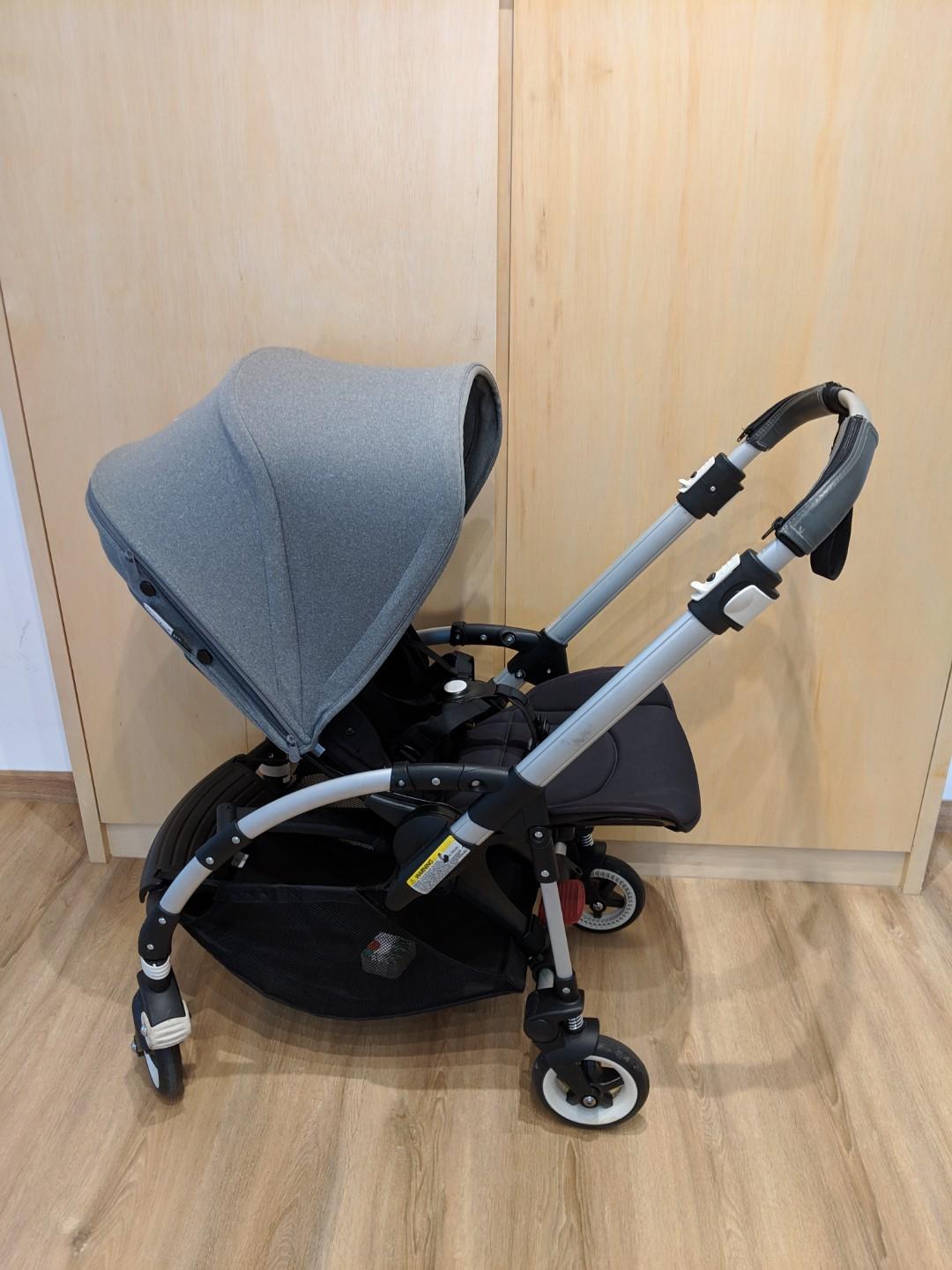 Bugaboo bee 3 grey melange hood clearance