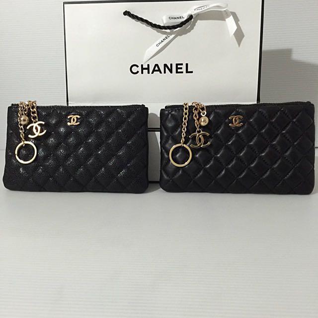 Chanel Caviar / Lambskin Silver or Gold Hardware VIP Gift Pouch