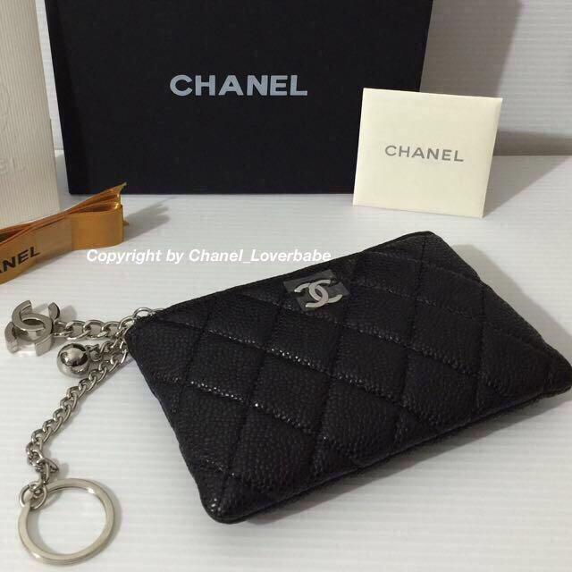 Chanel Caviar / Lambskin Silver or Gold Hardware VIP Gift Pouch / Purse,  Everything Else on Carousell