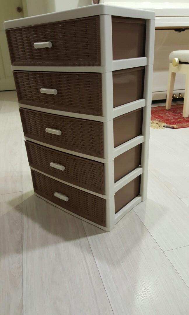 Chest Of Drawers 4 Tier Mini Plastic Drawer Furniture Shelves