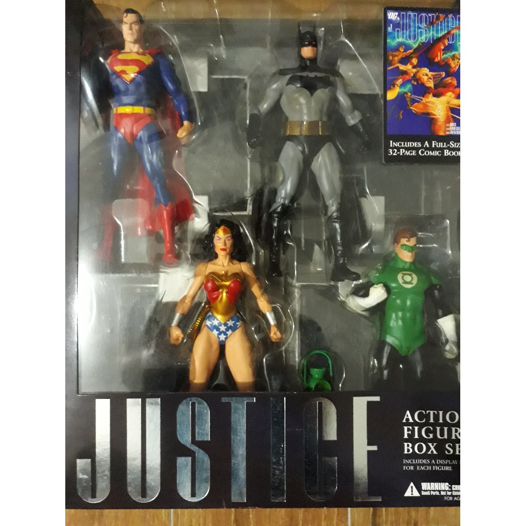 Clearance Sale) MISB DC Direct Justice League Alex Ross Action Figure  Boxset Superman, Batman, Wonder Woman, Green Lantern with Justice #1 comic  book DC Comics vintage rare not Marvel, Hobbies & Toys,