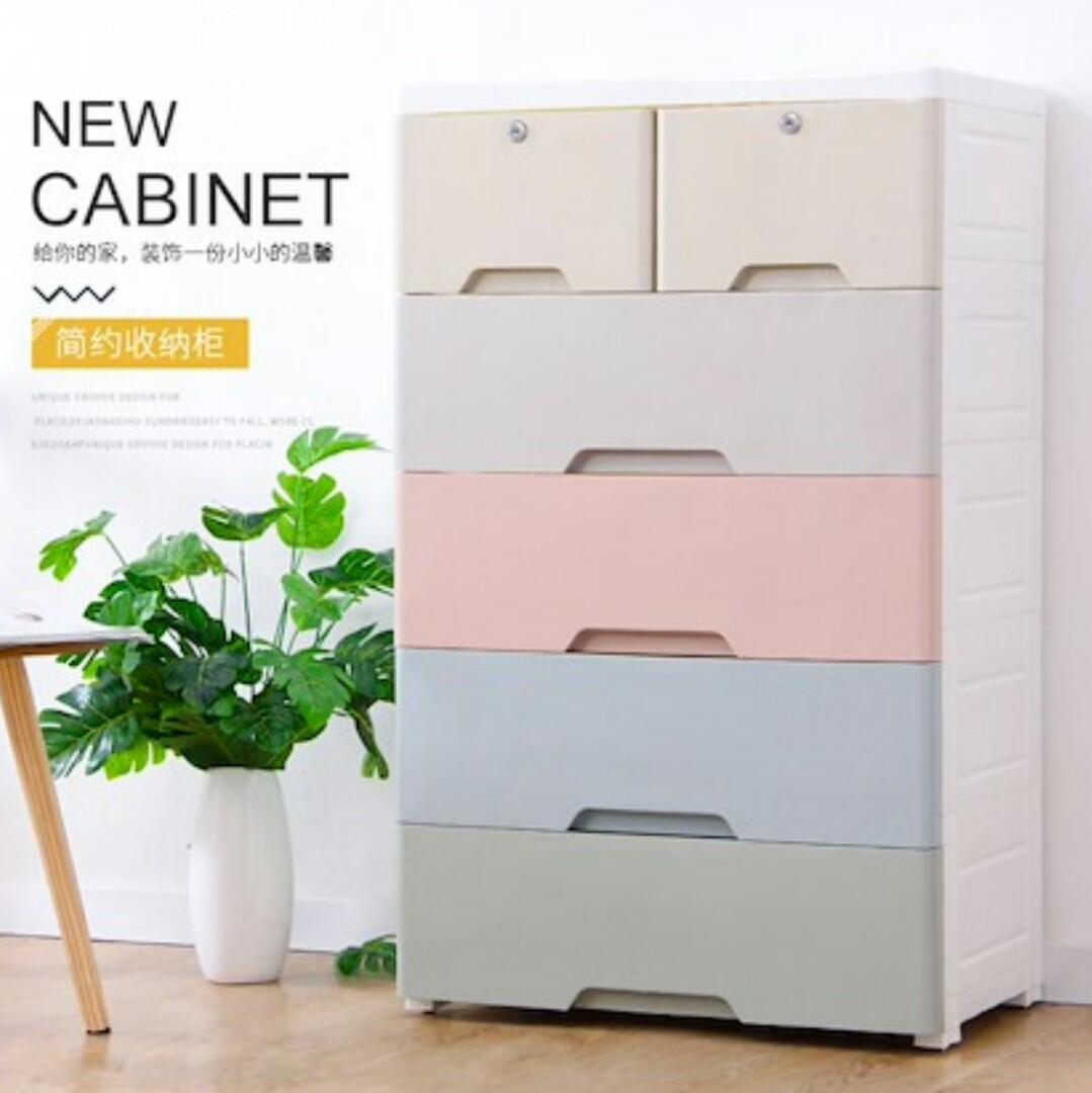 Free Delivery 5 Tier Storage Drawers Rainbow Macaron Furniture