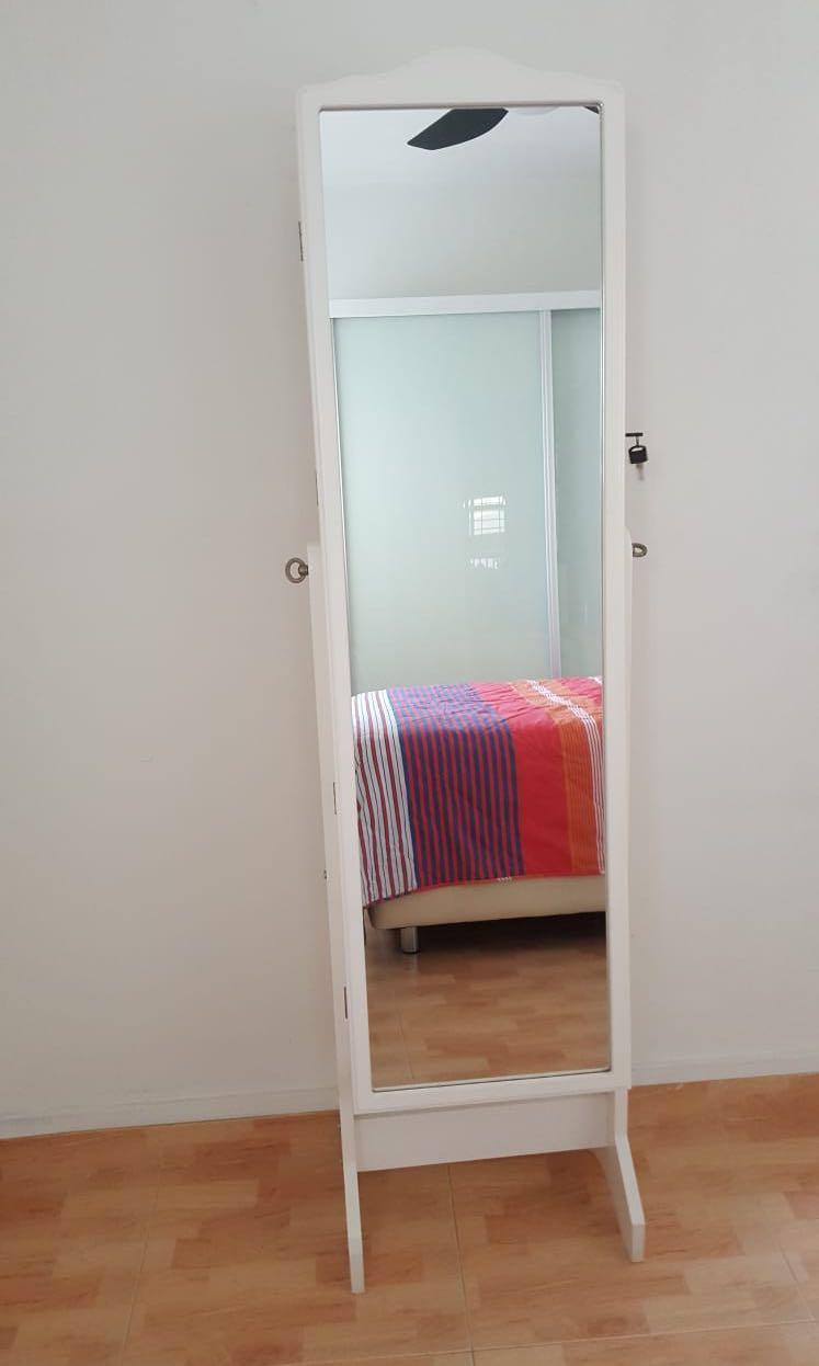 Full Length Standing Mirror Cabinet Furniture Home Decor Others On Carousell