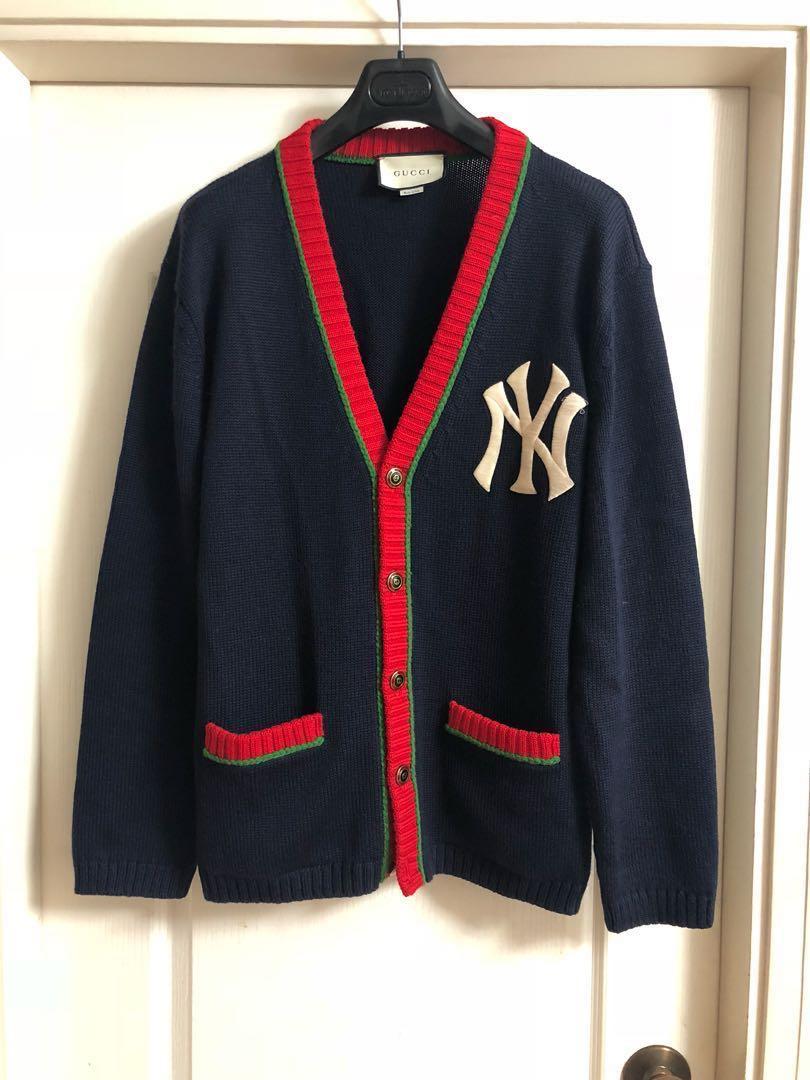 Gucci New York yankees cardigan men used 98 new Sz m 11800 Carousell