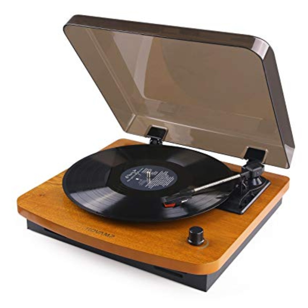 HOVAMP 3-Speed Turntable with Built-in Stereo Speakers RCA Output ...