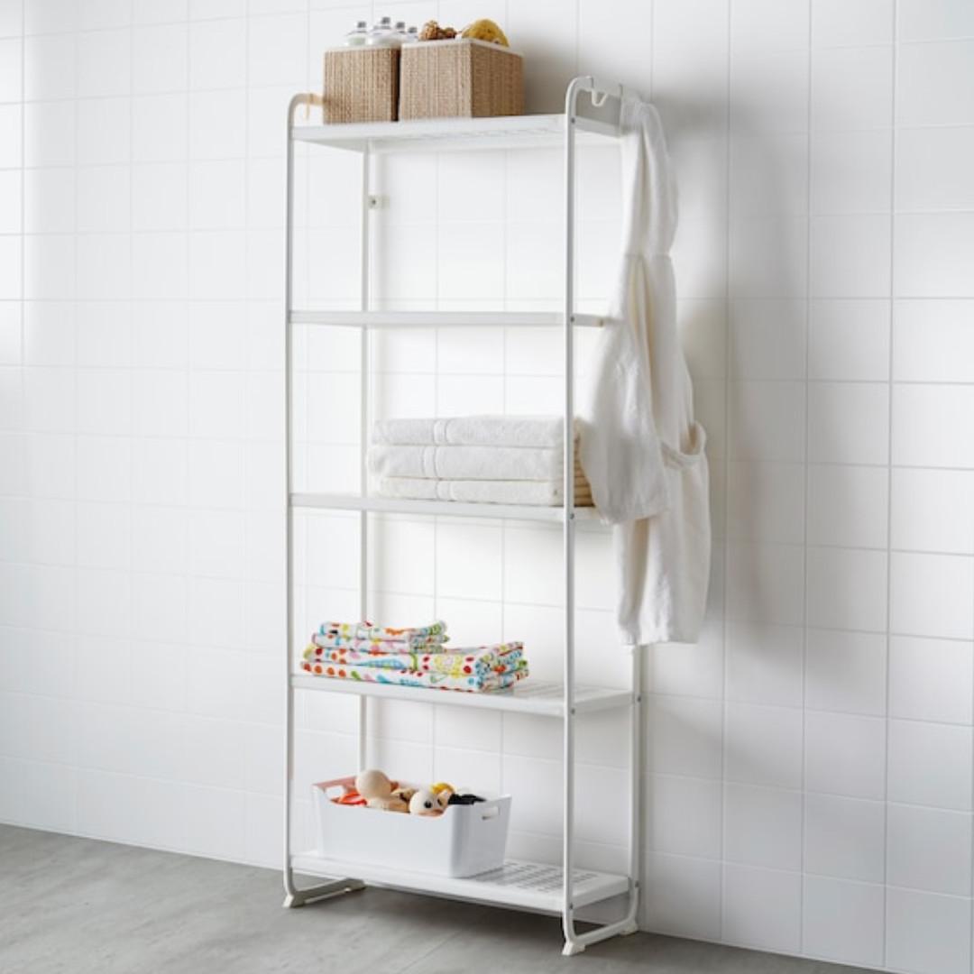 Ikea Mulig Shelves white Furniture Home Living Furniture Shelves Cabinets Racks on Carousell