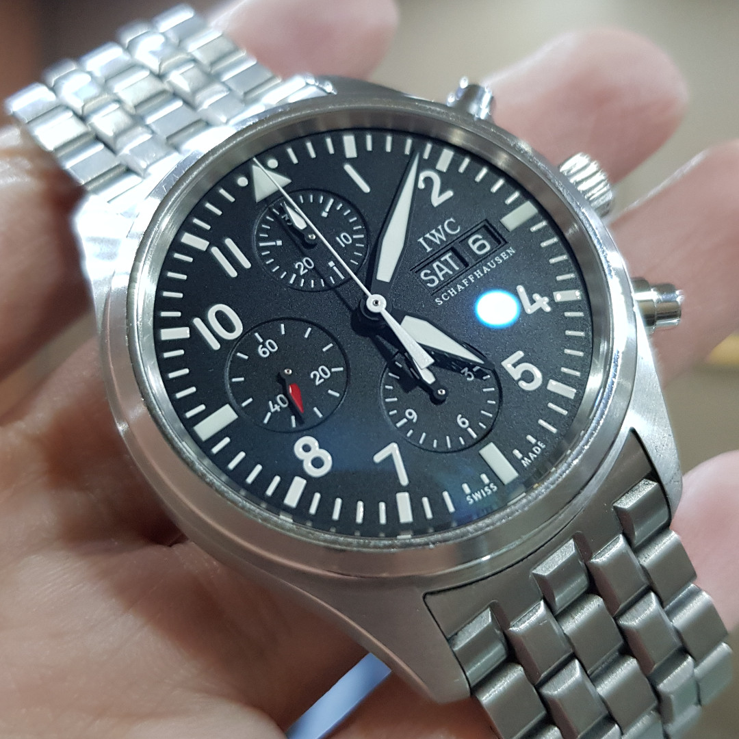 IWC Classic Pilot s Chronograph IW371701 Stainless Steel Luxury Watches on Carousell
