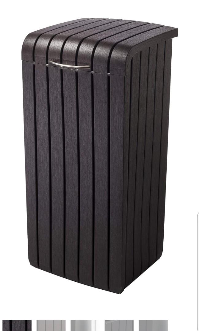 Keter Copenhagen 30 Gallon Resin Wood Style Outdoor Indoor Balcony Resin Wood Style Outdoor Indoor Balcony